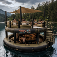 Plateforme flottante gonflable stable et résistante au vent pour les grands espaces ouverts en mer et en lac, pour les loisirs en plein air