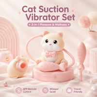 Tragbares Vibrations-Ei mit App-Fernbedienung G-Punkt Saugspielzeug Katzenförmiger Vibrator für Frauen Masturbation Sexspielzeug