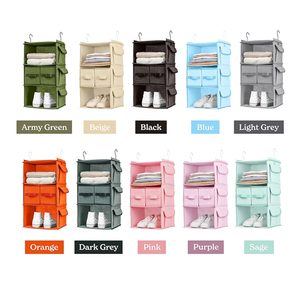 Home Folding Non-woven Fabric Single Tier Standing Storage Bags 2 <b>Drawers</b> 3 Pockets Clothing Organizer - Product Image 6