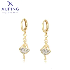 X000791661 xuping jewelry New Classic dancing girl Design 14K Gold Color Trend Elegant Ladies Luxury romantic women Earrings