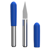 WEIX lettre gravure CNC routeur outil V Bit PCB routeur Bit tungstène Bit bois fond plat sculpter Bit pour le travail du bois, PVC, plastique