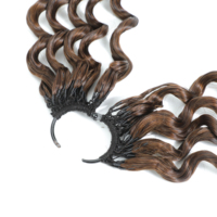 Vente en gros de tresses au crochet en cheveux humains vierges 100% de qualité supérieure, ondulation profonde DW, colorées # 27 # 30 mèches pré-bouclées à double trame de qualité supérieure