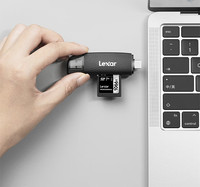 Lecteur de carte Lexar 2 en 1 double port haute vitesse USB3.2 Type C Lecteur de carte mémoire LRW310U-BNBNC