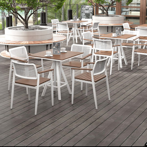 Juego de Comedor para Patio Exterior, Resistente al Agua y a la Corrosión, Muebles de Bistro para Bar, Cafetería, Resort, Venta al Por Mayor - Product Image 3