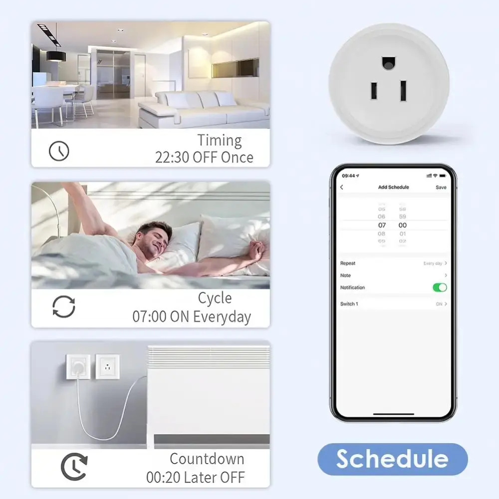 Tuya 16a Smart Plug Mini Plug Socket Met Smart Life App Wifi Enabled Werkt Met Alexa En Zigbee Network Uk/Eu Smart Plug