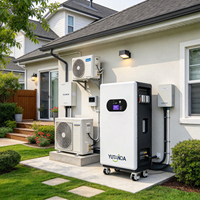 Batterie solaire hybride YUTANDA pour résidentiel, hors réseau, LiFePO4, sur roues, 51,2 V, 200 Ah, 300 Ah, 5 kWh-16 kWh, BMS intelligent