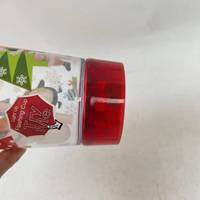 Gobelet à bec verseur en plastique durable de 17 oz avec paille, motif de Noël, personnalisable, réutilisable, unisexe, les lumières brillent pour les cadeaux/le bureau/les fêtes