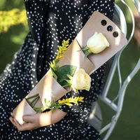 Boîte cadeau personnalisée pour une seule rose, boîte à fleurs à tenir en main, emballage élégant pour bouquet avec ruban pour la Saint-Valentin, mariage, fête, cadeau