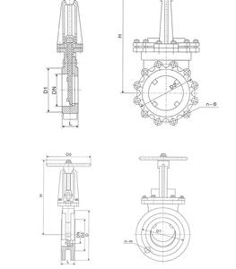 Vanne à guillotine manuelle en acier inoxydable de haute qualité YAOSHENG Z73W/Y/H-10/16C/P à bride ronde PN16/PN10 DN50-600 - Product Image 5