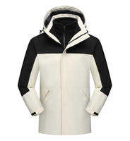 Veste softshell trois en un personnalisée pour le cyclisme en plein air, le ski, les vêtements de travail, fermeture à glissière, logo brodé imprimé, publicité