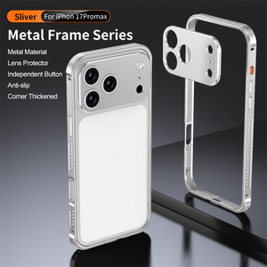 เคสโทรศัพท์ขอบอะลูมิเนียมอัลลอยด์รุ่นใหม่สำหรับ iPhone 17 16 15 14 Pro Max พร้อมฟิล์มโลหะป้องกันเลนส์กล้อง ปิดฝาหลังอัตโนมัติแบบคลิกเดียว - Product Image 4