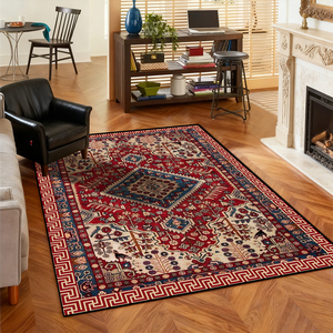 Grand <span class=keywords><strong>tapis</strong></span> de salon, <span class=keywords><strong>tapis</strong></span> <span class=keywords><strong>marocain</strong></span> vintage moderne personnalisé en 3D pour salle à manger, grande taille, doux, lavable en machine, <span class=keywords><strong>tapis</strong></span> de chambre à coucher - Product Image 5