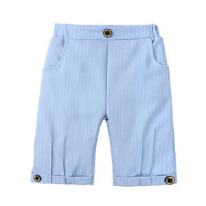 Vêtements pour tout-petits, ensembles de vêtements officiels pour bébés, ensembles de pantalons rayés pour garçons avec chemise en gros - Product Image 6