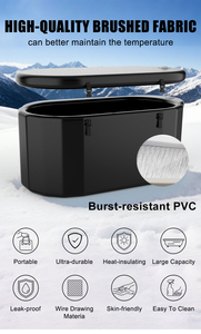 Bain froid et spa chaud en une seule baignoire pour bain de glace, à vendre pour la récupération sportive et l'utilisation commerciale. - Product Image 6