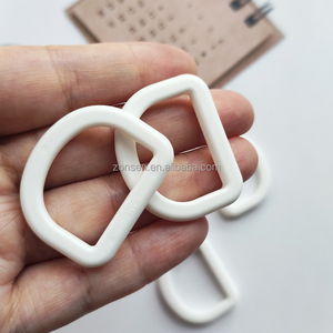 KAM <span class=keywords><strong>1</strong></span> pulgada de plástico blanco en forma de D hebilla de bucle de anillo en D hebilla ajustable para cinturones de bolsa hebilla D gruesa de 25mm - Product Image 1