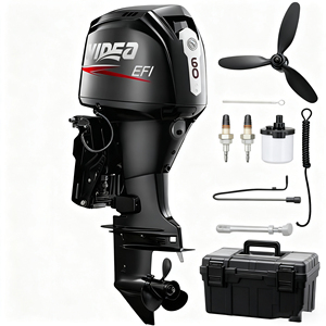 Motor Fuera de Borda <span class=keywords><strong>Hidea</strong></span> F60 de 4 Tiempos y 60 HP Aprobado por la CE en Venta, Motor Negro de Arranque Manual/Eléctrico - Product Image 1
