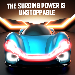 Auto Elettrica Telecomandata AJB con Design Cyberpunk, Ricarica Rapida ad Alta Potenza, Luci Posteriori Colorate a Doppio Spruzzo - Product Image 2