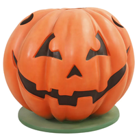 Sculpture de citrouille d'Halloween personnalisée en fibre de verre, écologique, thème fantôme, décoration en résine pour parc d'attractions et maison hantée