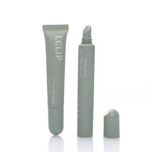 Emballage cosmétique personnalisé en tube souple PE mince avec logo, pour crème contour des yeux avec tête de brosse massante, conteneur vide à presser pour baume à lèvres - Product Image 4