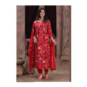 Nueva Colección Alia Cut Kurtis Pant Dupatta con Kurti Moderno con Bordado a Mano para Mujer, Conjunto para Festivales y Fiestas - Product Image 1