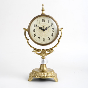 European Style Desktop <b>Clock</b> Blue Circular Quartz <b>Table</b> <b>Clock</b> Living Room Decor Silent Ornament - Product Image 4