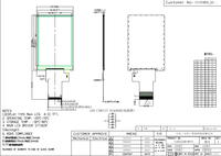 Anpassbares 3,5 Zoll TFT LCD Farbdisplay 320x480 Visuelles Türschloss Palm-Display-Modul SPI/40-Pin-Schnittstelle ST7365P Treiber 40PIN