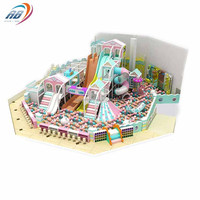 Produsen Peralatan Taman Bermain Komersial Anak-Anak, Desain 3D Gratis Indoor, Kastil Nakal dengan Perosotan dan Kolam Bola