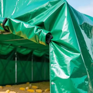 Bâche en PVC à installation facile, épaisse et robuste, avec œillets, idéale pour abri d'urgence et enclos temporaire - Product Image 3