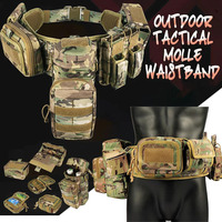 Ceinture tactique de chasse, sacoche de sécurité pour gadgets, sac banane avec pochettes, équipement de transport multifonctionnel