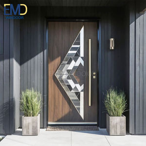 Porte d'entrée moderne en aluminium avec design sans cadre pour villas - Product Image 6