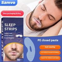 SAMVO PE Bande adhésive buccale pour un sommeil facile, anti-ronflement, favorise la respiration nasale, hypoallergénique, soin des yeux, certifié CE, durée de conservation de 3 ans