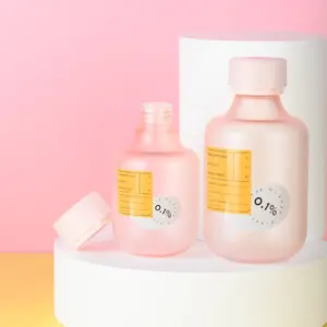 180ml 350ml carino rosa PET bottiglia di plastica bottiglie di lozione cosmetica bottiglia di toner con coperchio a vite