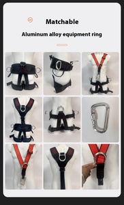 全身5点ハーネス登山登山緊急救助懸垂下降装置安全ロープセットスーツ - Product Image 4