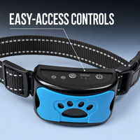 USB-Aufladbares Wasserdichtes Plastik-Vibrations-Bellhemmendes Hundetrainingshalsband mit 10 Farboptionen