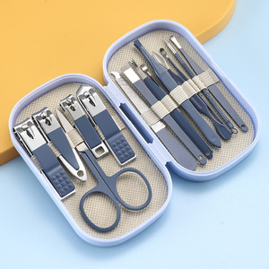 Set de Cortauñas de Acero Inoxidable 14 en 1, Kit de Manicura y Pedicura de Viaje con Estuche, Herramientas de Cuidado Personal con Logotipo Personalizado - Product Image 1
