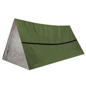 Lona de Supervivencia Verde, Tienda de Campaña de Emergencia Tipo Tubo, Apta para Aventuras Salvajes y Supervivencia - Product Image 1