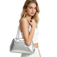 Nouveau Sac à Main Femme Tendance 2026 Grande Capacité, Sacs à Bandoulière Décontractés en Cuir PU Métallisé pour Dames