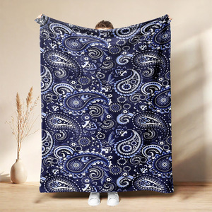 Manta de Franela con Diseño Paisley, Manta para Siesta, Cálida, Súper Suave para Cama, Sofá, Sillón, Impresión Personalizada, Venta al Por Mayor - Product Image 4