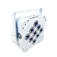 9X18W RGBWA UV 6in1 Flat DMX Inalámbrico con pilas LED Par Light Stage Wash Light para DJ Proyección Luces alimentadas por batería Uplights
