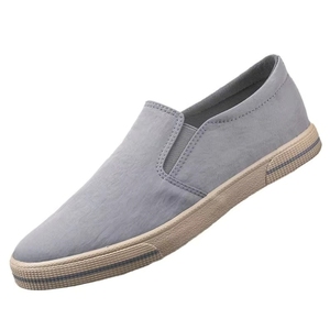 2026 Summer Men's Casual Korean Version Old Beijing Sneakers Trendy Light PU PVC <b>Canvas</b> Shoes Anti-Slip Lazy Style Slip-On - Product Image 5