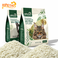 Litière pour chats en tapioca de manioc, fournisseur en gros, 99% ultra faible teneur en poussière, agglomération rapide, soluble dans l'eau, biodégradable, granulés végétaux, OEM en vrac