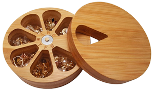 Caja organizadora de pastillas de Medicina de vitamina semanal diaria de madera, contenedores de bodega de sal de cocina, artesanías de madera, letrero de pared - Product Image 2