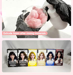 VOJO Wholesale Plant Formula Ammonia Free Bubble <strong>Hair</strong> <strong>Dye</strong> Long-lasting <strong>Hair</strong> Color Suitable <strong>for</strong> Both <strong>Men</strong> and Women to Use at Home - Product Image 2