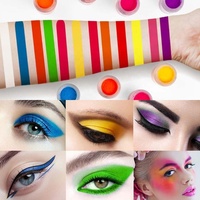 Palette de fards à paupières mats lumineux métalliques scintillants jaune vert bleu haute pigmentation OEM pour l'été