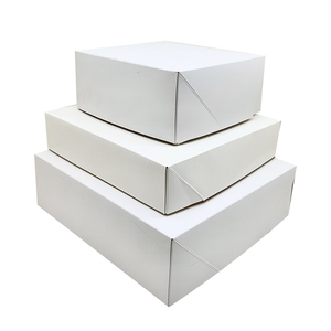 다기능 맞춤형 로고 패턴 약혼 선물 포장 상자 흰색 사각형 케이크 베이킹 종이 상자 - Product Image 1