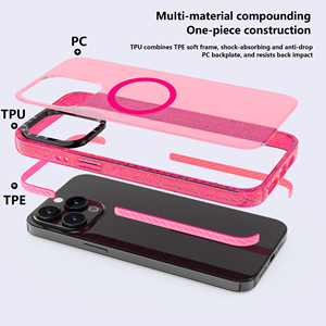 A71 <span class=keywords><strong>TPU</strong></span> từ trường hợp điện thoại hút cho iphone16promax <span class=keywords><strong>Net</strong></span> phiên bản chống sốc khung 16 màu trong suốt chống rơi - Product Image 3