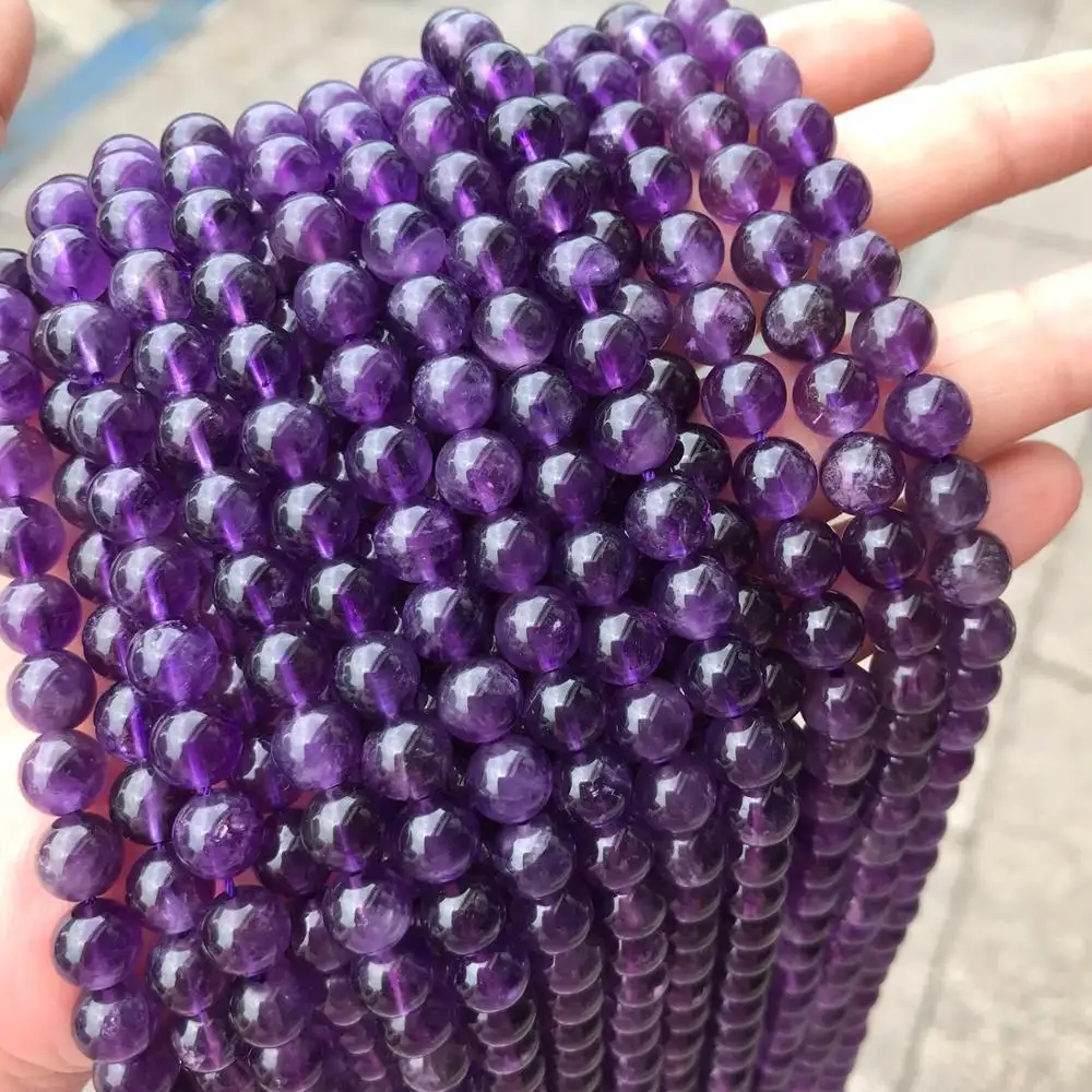 Amethyst Nam Phi Tự Nhiên Màu Tím Nước Wafer Hạt Bán Buôn Tự Nhiên Amethyst Hạt Tinh Thể Tự Nhiên Các Nhà Sản Xuất