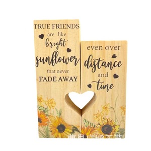 Wooden <b>Candle</b> Holder Tapered Natural Color Digital Printing Christmas Home Decor <b>Gift</b> For Bestie Sister - Product Image 5