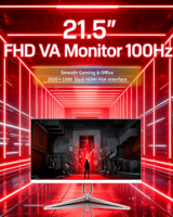 Moniteur sans bordure trois côtés 22 pouces, 1K 120Hz, écran LCD haute fréquence de rafraîchissement, HDMI DP, écran de bureau pour la maison et les entreprises, commande en gros