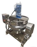 Marmite de cuisson à double paroi en acier inoxydable de 300 litres, chauffage électrique au gaz, bouilloire à vapeur avec agitateur